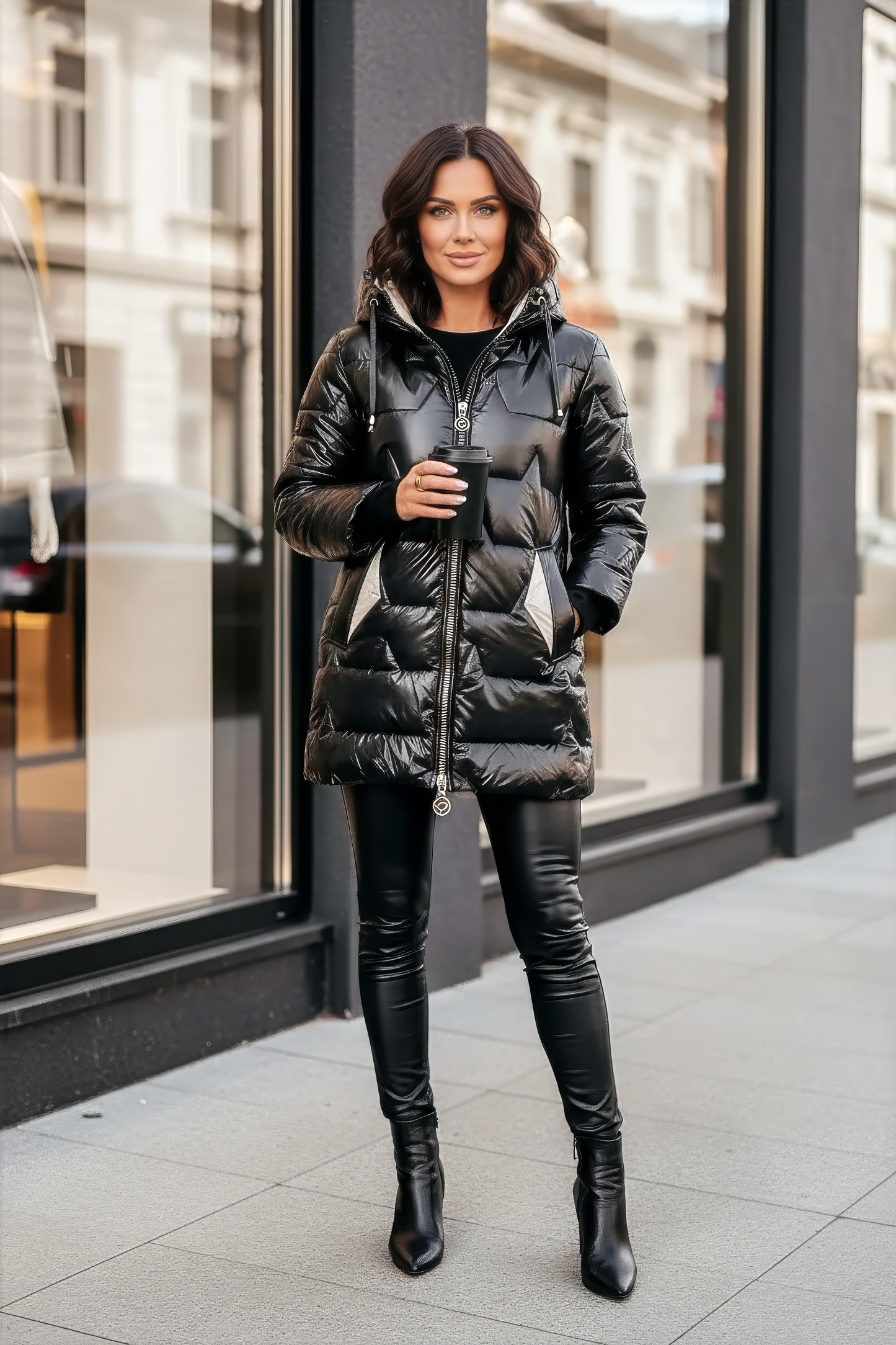 Elara™ winterjas met capuchon